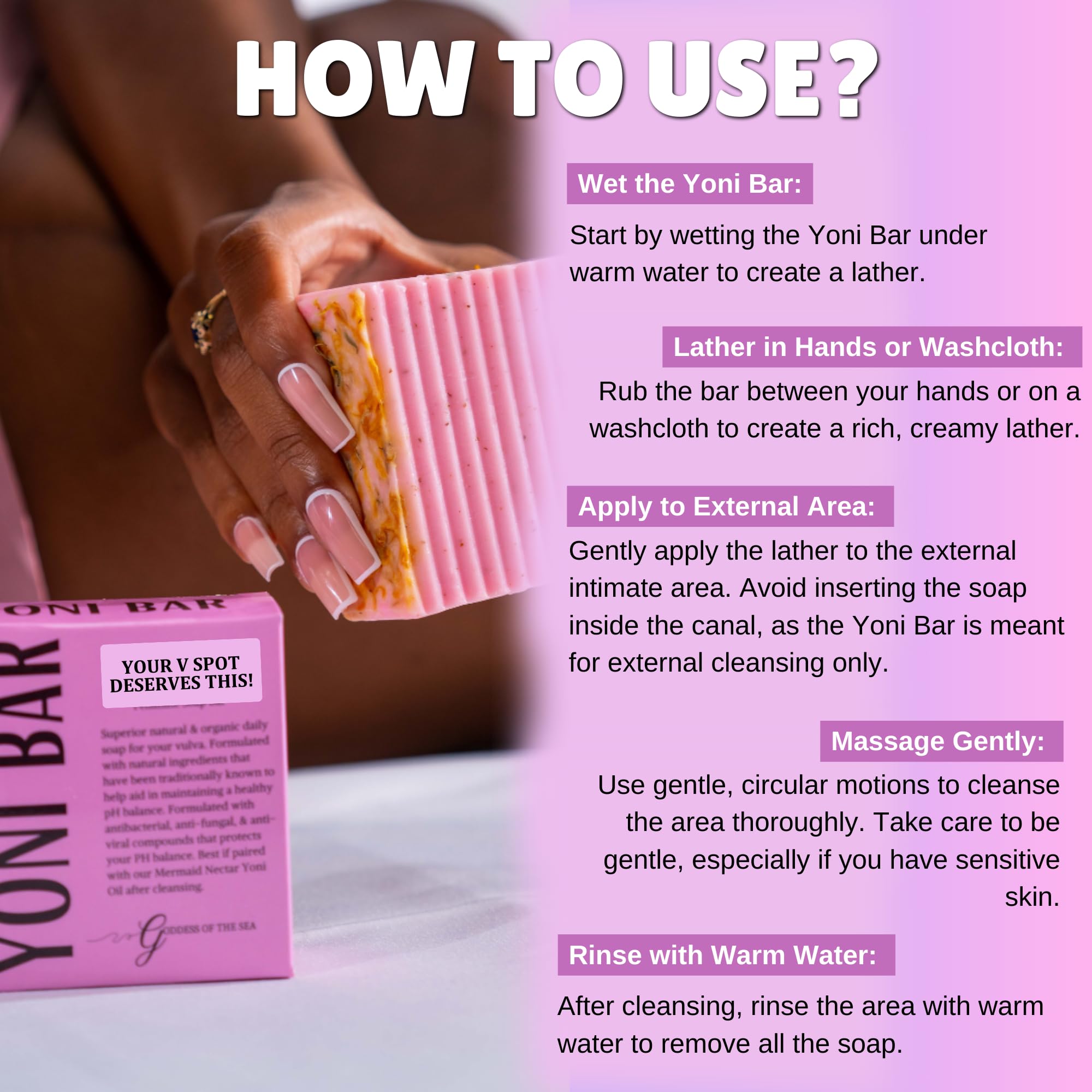 VitalVee Vaginal Feminine Ph balance Yoni SoapBar.